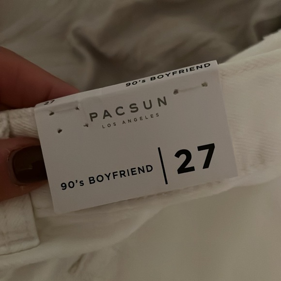 Pac Sun 90s boyfriend jeans - white size 27 - Picture 3 of 4